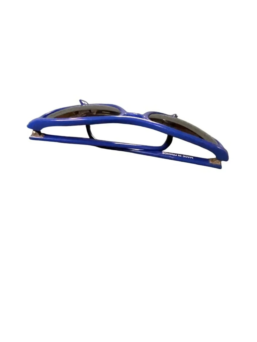 Vuarnet Blue Aviator Sunglasses With Brown Lenses Made In France Unisex